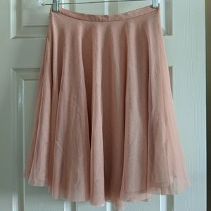 Arden B. Pink Tulle and Satin Midi Skirt